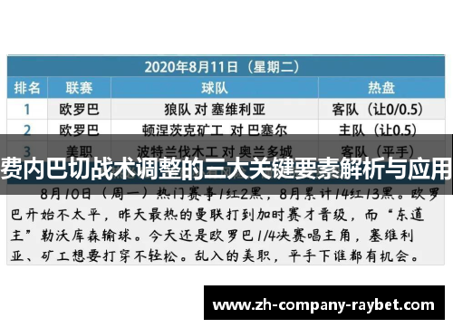 费内巴切战术调整的三大关键要素解析与应用 费内巴切战术调整的三大关键要素解析与应用